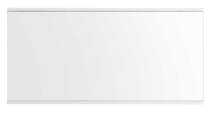 Garderobenspiegel >Menaro< in weiss / Spiegel - 132x64x3 (BxHxT)