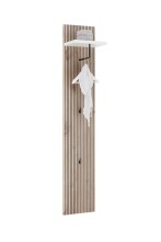 Garderoben-Set >Menaro< (3-teilig) in weiss / Viking Oak Dekor - 172x198x37 (BxHxT)