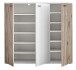 Garderoben-Set >Menaro< (3-teilig) in weiss / Viking Oak Dekor - 172x198x37 (BxHxT)