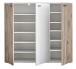 Garderoben-Set >Menaro< (3-teilig) in weiss / Viking Oak Dekor - 172x198x37 (BxHxT)