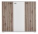 Garderoben-Set >Menaro< (3-teilig) in weiss / Viking Oak Dekor - 172x198x37 (BxHxT)
