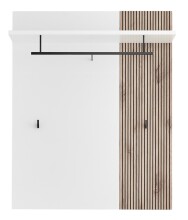 Garderoben-Set >Menaro< (4-teilig) weiss / Viking Oak Dekor - 185x198x37 (BxHxT)