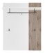 Garderoben-Set >Menaro< (4-teilig) weiss / Viking Oak Dekor - 185x198x37 (BxHxT)