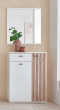 Garderoben-Set >Menaro< (2-teilig) in weiss /...