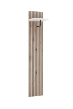 Garderoben-Set >Menaro< (4-teilig) in weiss / Viking Oak Dekor - 155x198x37 (BxHxT)