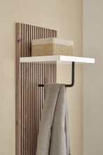 Garderoben-Set >Menaro< (4-teilig) in weiss / Viking Oak Dekor - 155x198x37 (BxHxT)