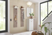 Garderoben-Set >Menaro< (4-teilig) in weiss /...