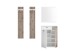Garderoben-Set >Menaro< (4-teilig) in weiss / Viking Oak Dekor - 155x198x37 (BxHxT)