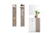 Garderoben-Set >Menaro< (4-teilig) in weiss / Viking Oak Dekor - 155x198x37 (BxHxT)
