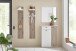 Garderoben-Set >Menaro< (4-teilig) in weiss / Viking Oak Dekor - 155x198x37 (BxHxT)