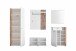 Garderoben-Set >Menaro< (5-teilig) weiss / Viking Oak Dekor - 260x198x37 (BxHxT)