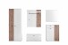 Garderoben-Set >Menaro< (5-teilig) weiss / Viking Oak Dekor - 260x198x37 (BxHxT)