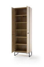 Schuhschrank >Toledo< in Grandson Oak, Holzwerkstoff - 66x196x38cm (BxHxT)