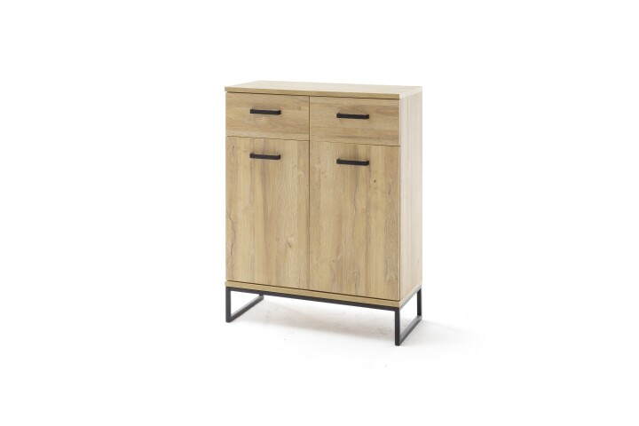 Schuhkommode >Toledo< in Grandson Oak, Holzwerkstoff - 81x108x38cm (BxHxT)
