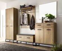 Schuhkommode >Toledo< in Grandson Oak, Holzwerkstoff - 81x108x38cm (BxHxT)