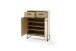 Schuhkommode >Toledo< in Grandson Oak, Holzwerkstoff - 81x108x38cm (BxHxT)
