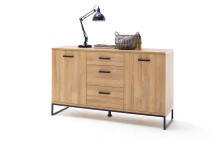 Sideboard >Toledo< in Grandson Oak, Holzwerkstoff - 151x88x44 (BxHxT)
