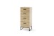 Schubkastenkommode >Toledo< in Grandson Oak, Holzwerkstoff - 50x116x44cm (BxHxT)