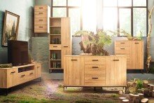 Stauraumregal >Toledo< in Grandson Oak - 76x196x38 (BxHxT)
