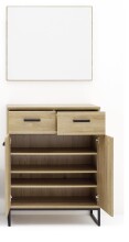 Garderoben-Set >Toledo< (2-teilig) in Grandson Oak...