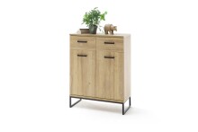 Garderoben-Set >Toledo< (2-teilig) in Grandson Oak - 81x196x38 (BxHxT)