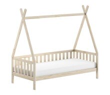 Kinderbett >Tipi< in Kiefer Natur, Kiefer massiv - 206x189,3x98cm (BxHxT)