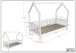 Hausbett >Tipi< in Kiefer weiß, Kiefer massiv - 206x189,3x98cm (BxHxT)