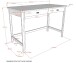 Schreibtisch >Buche massiv< in weiß lackiert - 120x77x60 (BxHxT)