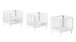 Babybett >Buche massiv< in weiß lackiert, Buche massiv - 99x88x79cm (BxHxT)