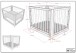 Babybett >Buche massiv< in weiß lackiert, Buche massiv - 99x88x79cm (BxHxT)