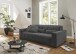 Big-Sofa >Maggy< Sitztiefen- / Kopfteilverstellung, Cord dunkelgrau - 242x110x121cm (BxHxT)