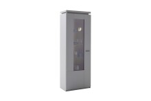 Wohnwand >Sona< in Arktis grau, Holzwerkstoff - 280x198x44cm (BxHxT)