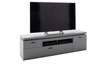 Wohnwand >Sona< in Arktis grau, Holzwerkstoff - 280x198x44cm (BxHxT)