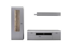 Wohnwand >Sona< in Arktis grau, Holzwerkstoff -...