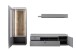 Wohnwand >Sona< in Arktis grau, Holzwerkstoff - 280x198x44cm (BxHxT)