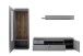 Wohnwand >Sona< in Arktis grau, Holzwerkstoff - 280x198x44cm (BxHxT)
