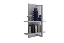Wohnwand >Sona< in Arktis grau, Holzwerkstoff - 234x198x44cm (BxHxT)