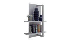 Wohnwand >Sona< in Arktis grau, Holzwerkstoff - 234x198x44cm (BxHxT)