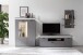 Wohnwand >Sona< in Arktis grau, Holzwerkstoff - 234x198x44cm (BxHxT)