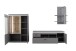 Wohnwand >Sona< in Arktis grau, Holzwerkstoff - 234x198x44cm (BxHxT)