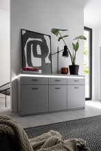 Sideboard >Sona< in Arktis grau, Holzwerkstoff -...