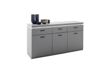 Sideboard >Sona< in Arktis grau, Holzwerkstoff -...