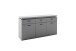 Sideboard >Sona< in Arktis grau, Holzwerkstoff - 156x83x44cm (BxHxT)