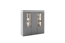 Highboard >Sona< in Arktis grau, Holzwerkstoff -...