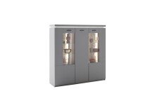 Highboard >Sona< in Arktis grau, Holzwerkstoff -...