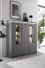 Highboard >Sona< in Arktis grau, Holzwerkstoff - 138x144x38cm (BxHxT)
