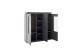 Highboard >Sona< in Arktis grau, Holzwerkstoff - 138x144x38cm (BxHxT)