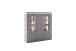 Highboard >Sona< in Arktis grau, Holzwerkstoff - 138x144x38cm (BxHxT)
