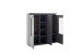 Highboard >Sona< in Arktis grau, Holzwerkstoff - 138x144x38cm (BxHxT)