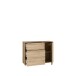 Kommode >ARANK< in Mauvella Eiche  / Schwarz - 117,8x84,9x41,7cm (BxHxT)